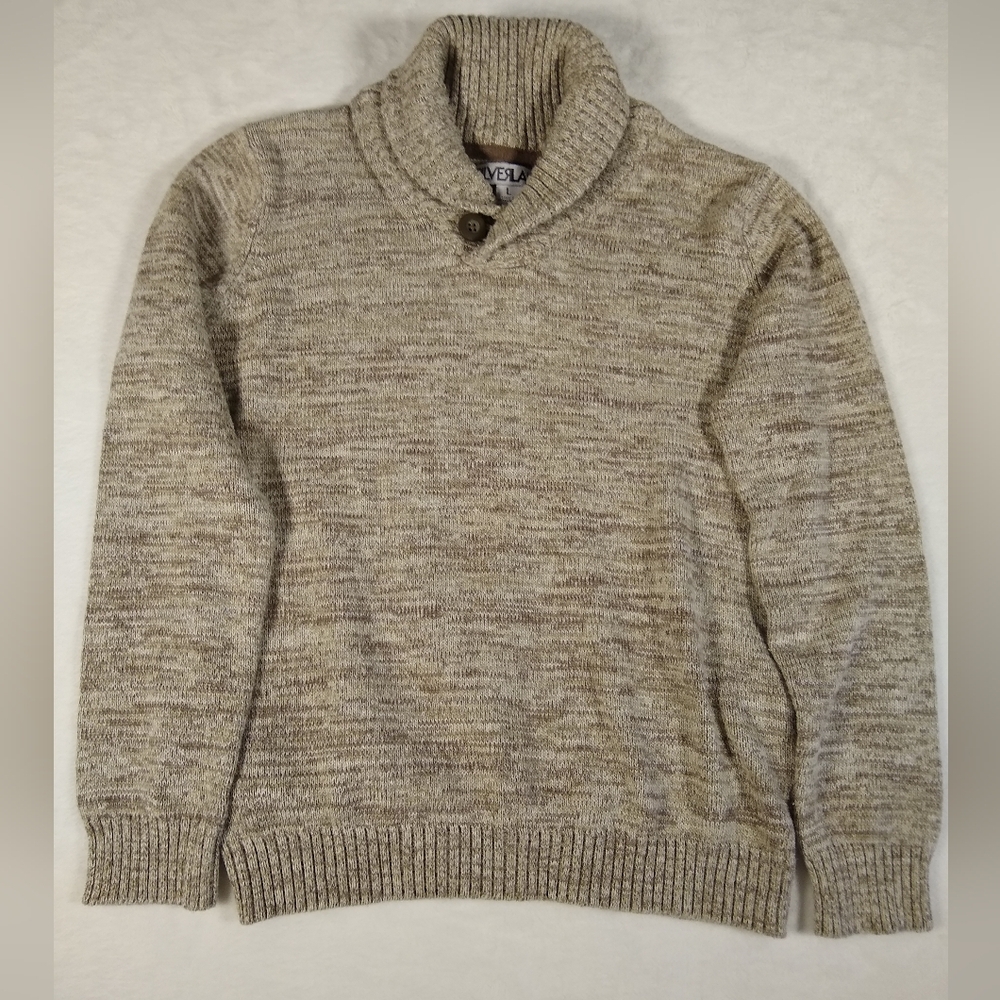 Boy's Large Silverlake Marled Brown/Tan Pullover Sweater Cotton Blend